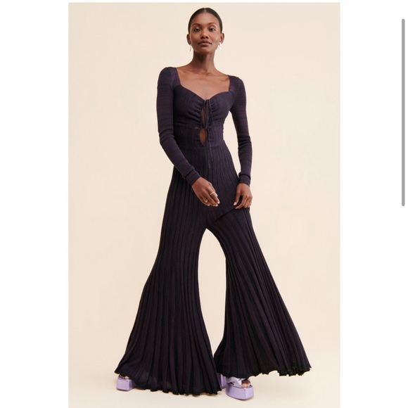 NWOT Free People Lady Luck Purple Jumpsuit - Picture 2 of 8